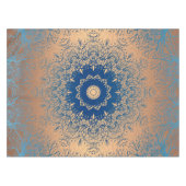 Nappe Décor ornemental arabe en soie de bronze brun dégr (Devant (Horizontal))