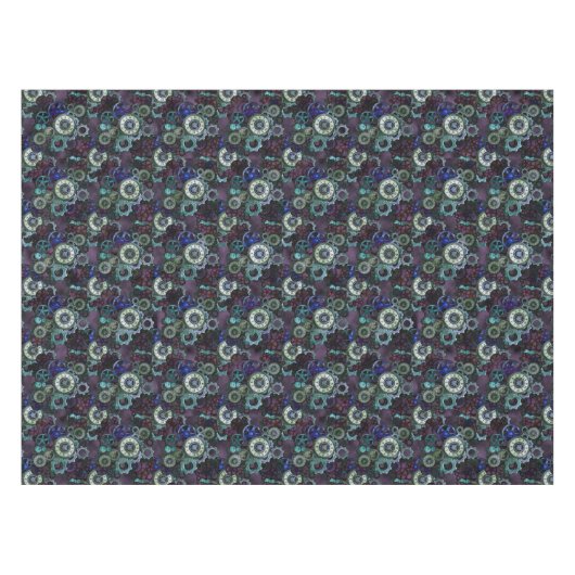 Nappe Décor Steampunk, montres lances motif noir (Devant (Horizontal))