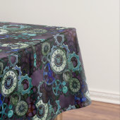 Nappe Décor Steampunk, montres lances motif noir (In Situ)