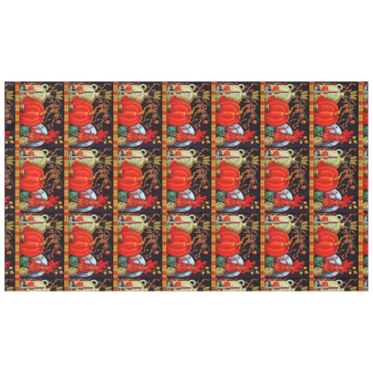 Nappe Décoration Citrouille Festive d'automne (Devant (Horizontal))