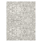 Nappe Décoration de maison florale en damas blanc élégan (Devant)