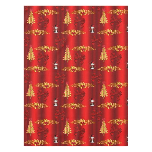 Nappe Décorations de Noël en rouge (Devant)