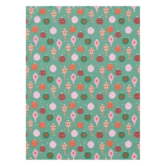 Nappe Décorations de Noël motif - vert (Devant)