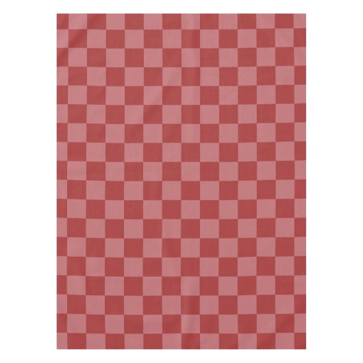 Nappe Découvrez le charme du damier rose et rouge (Devant)
