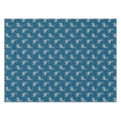 Nappe Deer d'art populaire en vacances bleues (Devant (Horizontal))