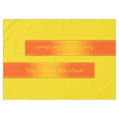 Nappe Dégradants Bordure Décor orange + votre texte (Devant (Horizontal))