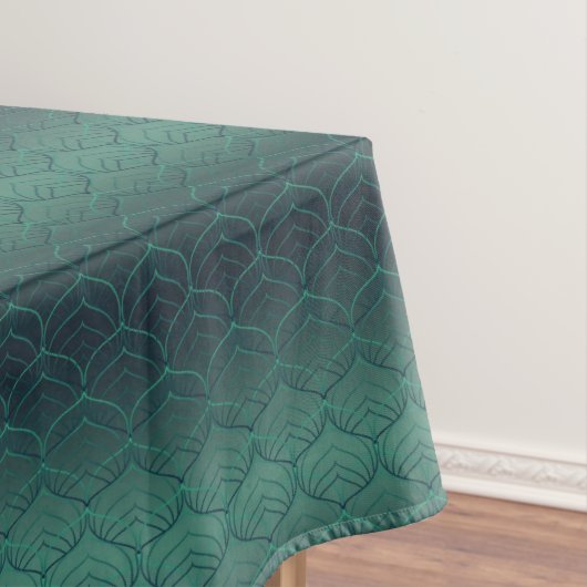 Nappe Dégradé vert dans le style art déco. (In Situ)