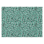 Nappe d'Empreinte de léopard bleu turquoise (Devant (Horizontal))