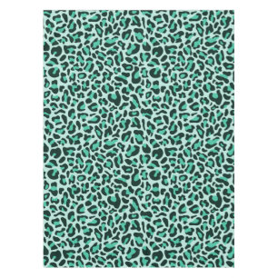 Nappe d'Empreinte de léopard bleu turquoise