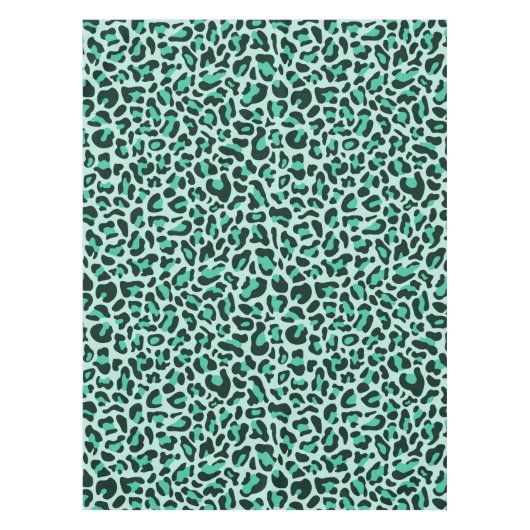Nappe d'Empreinte de léopard bleu turquoise (Devant)