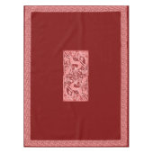 Nappe Dentelle de rennes de Noël 52 po x 70 po (Devant)