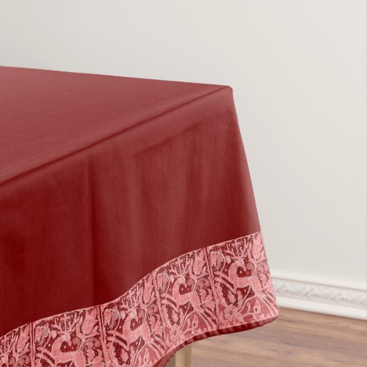 Nappe Dentelle de rennes de Noël 52 po x 70 po (In Situ)