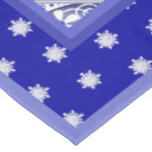 Nappe Dentelle en céramique Bleu de Grèce & flocon de ne (Angle)