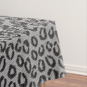 Nappe Dentelle nette noire avec le motif de léopard sur (In Situ)