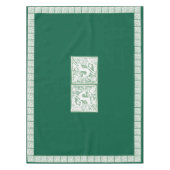 Nappe Dentelle verte de rennes de Noël 52 po x 70 po (Devant)