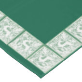 Nappe Dentelle verte de rennes de Noël 60 po x 84 po (Angle)