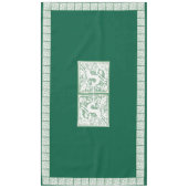 Nappe Dentelle verte de rennes de Noël 60" x 104" (Devant)