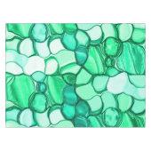 Nappe Des pierres rondes dans les tons vert clair à ment (Devant (Horizontal))