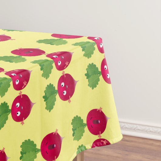 Nappe Des radis mignons chantant des légumes de dessin a (In Situ)