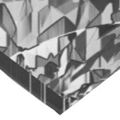 Nappe Des rayures grises sur une image noire et percée (Angle)