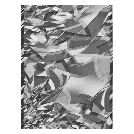 Nappe Des rayures grises sur une image noire et percée (Devant)