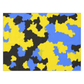 Nappe Design Abstrait Jaune Bleu Noir Motif moderne (Devant (Horizontal))