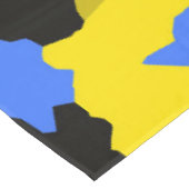 Nappe Design Abstrait Jaune Bleu Noir Motif moderne (Angle)