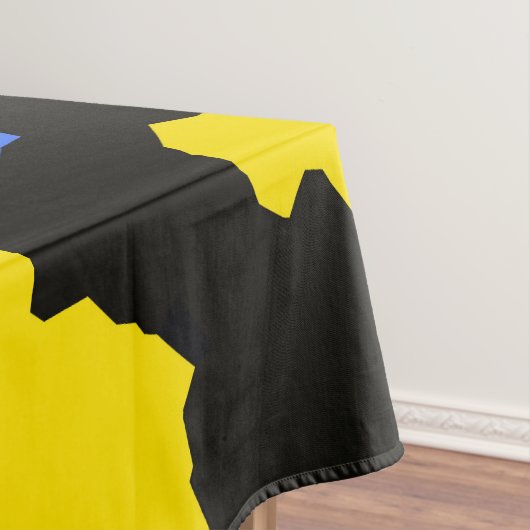 Nappe Design Abstrait Jaune Bleu Noir Motif moderne (In Situ)