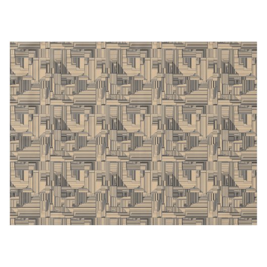 Nappe Design Art déco noir et tano (Devant (Horizontal))