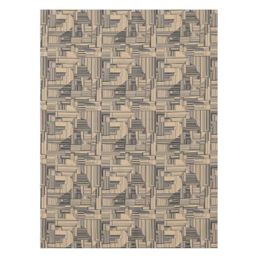 Nappe Design Art déco noir et tano (Devant)