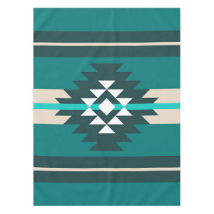 Nappe Design aztèque en couleur turquoise