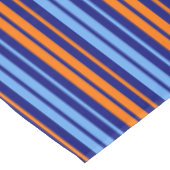 Nappe Design Bandes Verticales Cyan Orange Marine (Angle)