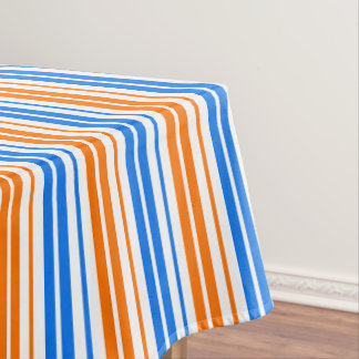 Nappe Design bandes verticales orange bleu blanc