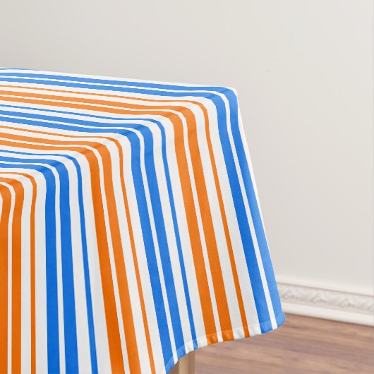 Nappe Design bandes verticales orange bleu blanc   (In Situ)