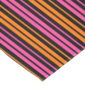 Nappe Design bandes verticales orange rose noir (Angle)