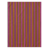Nappe Design bandes verticales orange rose noir (Devant)