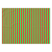 Nappe Design de bandes rouge et verte (Devant (Horizontal))