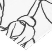 Nappe Design de dessin élégant Rose Floral Line (Angle)