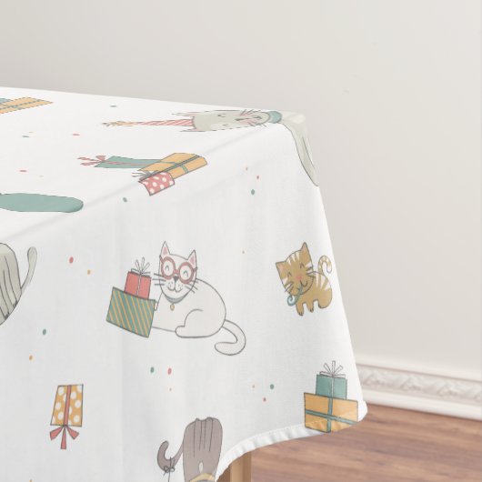 Nappe Design de fête d'anniversaire de chat (In Situ)