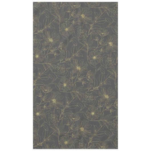 Nappe Design de fleurs de jardin simples or (Devant)
