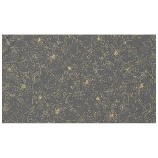 Nappe Design de fleurs de jardin simples or (Devant (Horizontal))