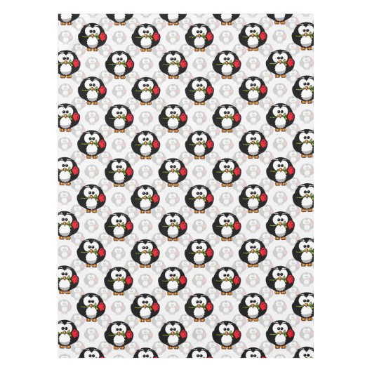 Nappe Design de Motif de surface de pingouin mou Imprime (Devant)