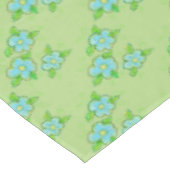 Nappe Design Floral Vert Clair Et Bleu (Angle)