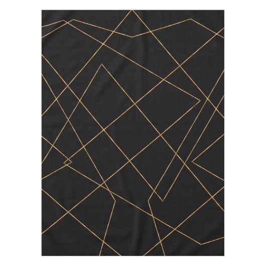 Nappe Design géométrique moderne Gold & Black (Devant)