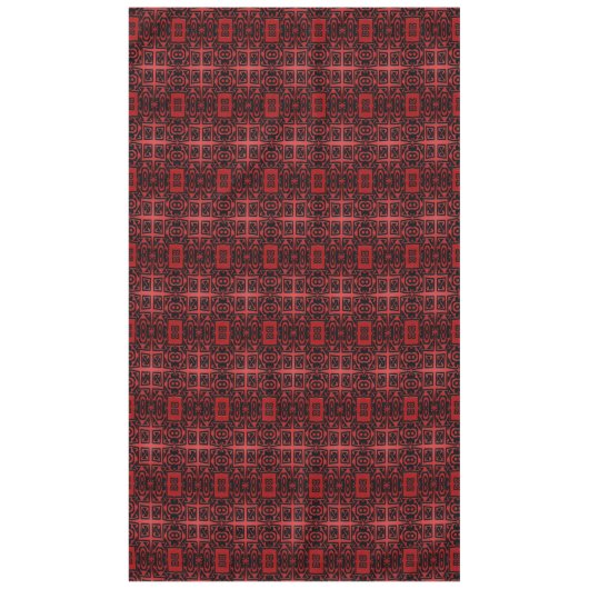 Nappe Design géométrique rouge et noir (Devant)