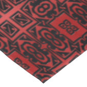 Nappe Design géométrique rouge et noir (Angle)