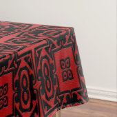 Nappe Design géométrique rouge et noir (In Situ)
