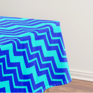 Nappe Design Motif Blue Zig Zag Chevron