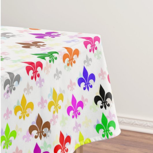 Nappe Design Motif couleur blanc Fleur de lis