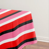 Nappe Design Motif de bandes roses rouges (In Situ)